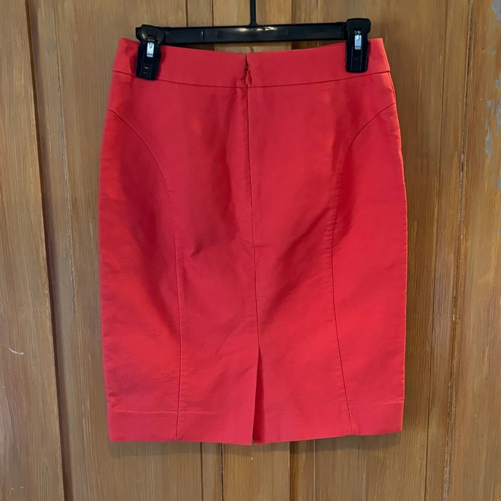 J. Crew Vibrant Red Pencil Skirt - Picture 2 of 3